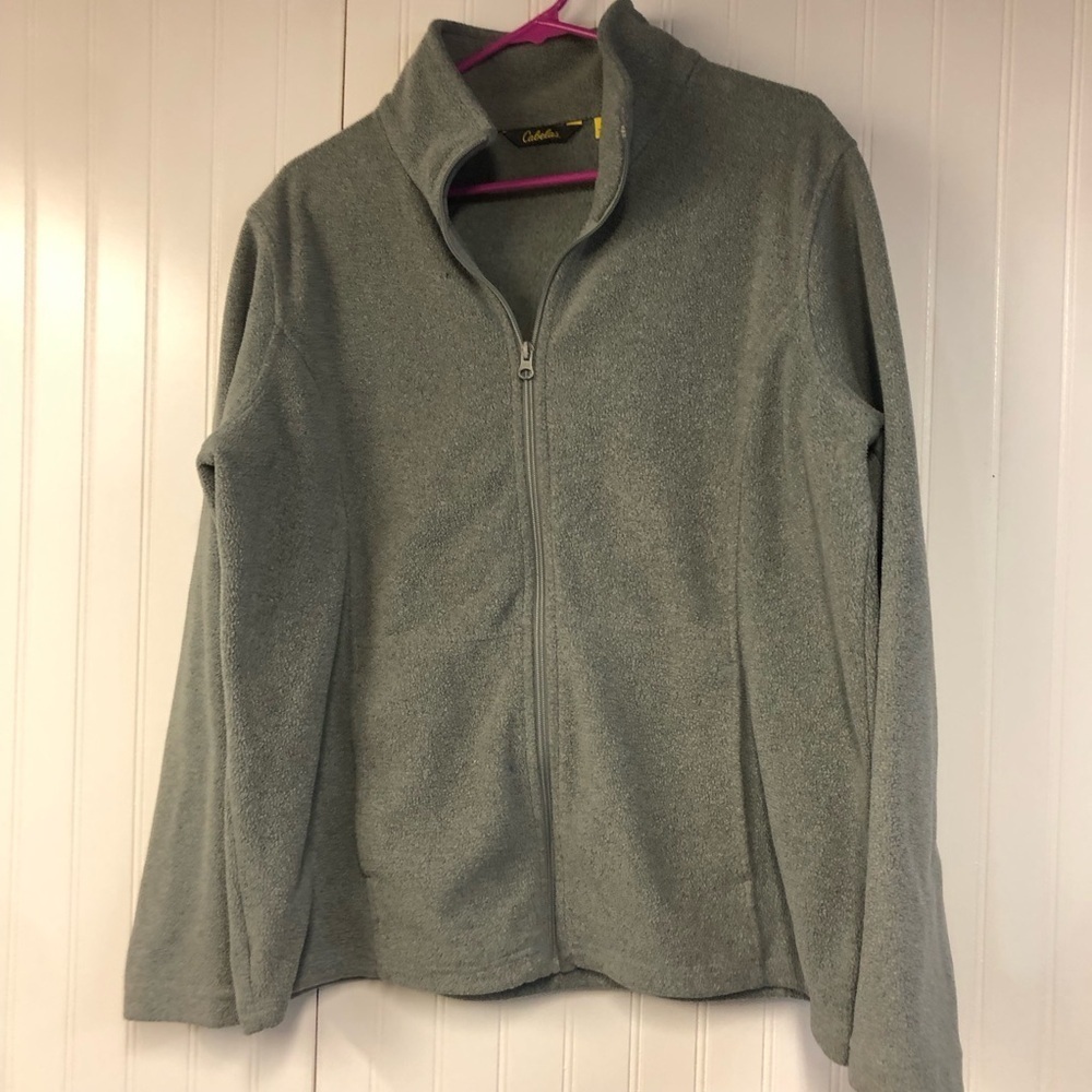 Cabela’s Gray Full-Zip Fleece Jacket Large